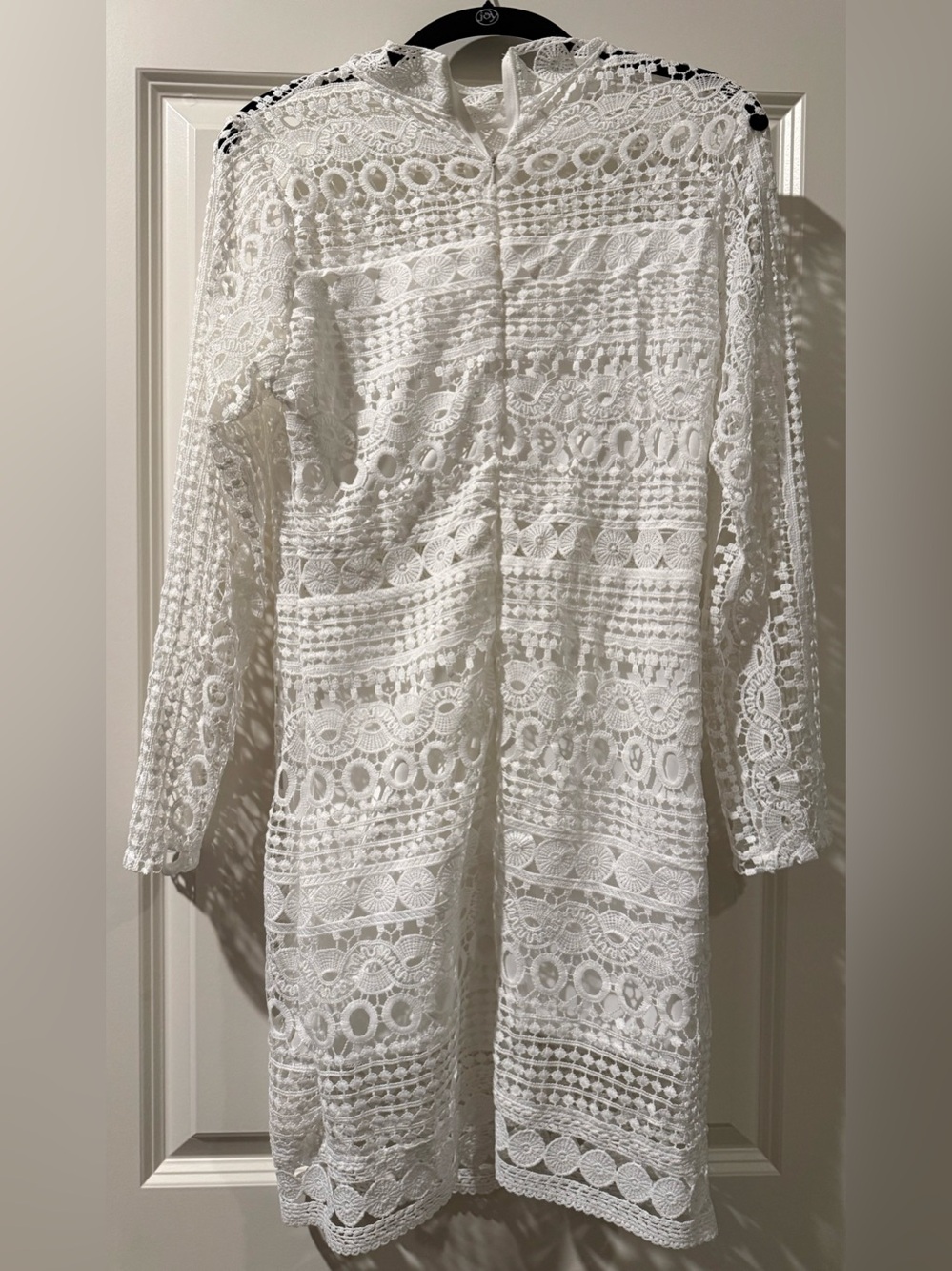 White Lace Crochet Sheath Dress Size M | 35” Length - Picture 3 of 6